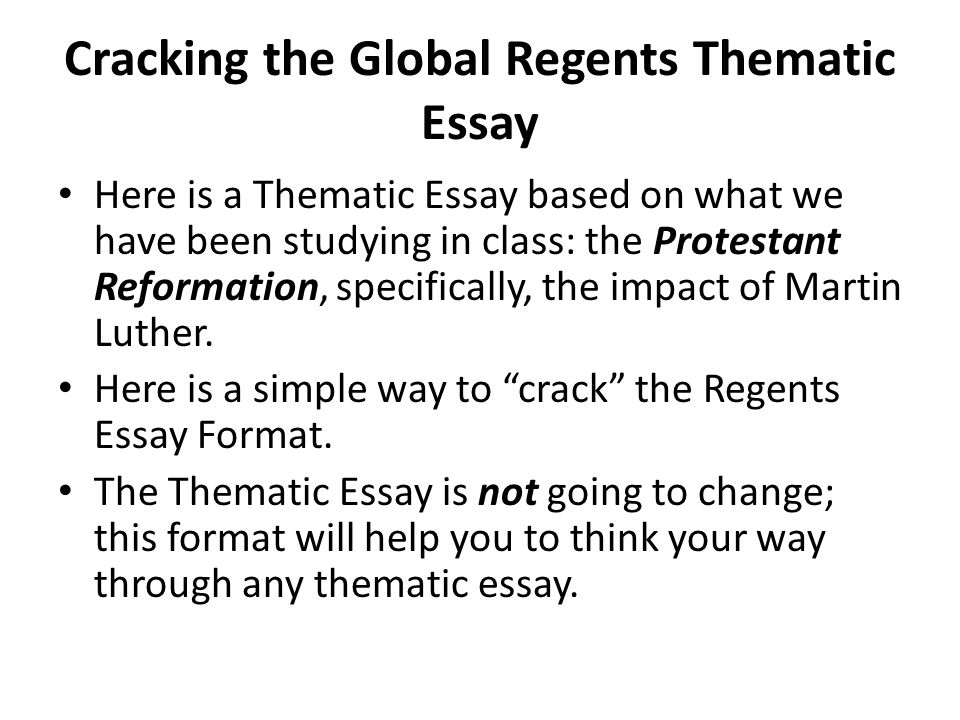 Regents Prep and Writing Resources for the Global Transition Exam